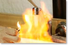 Water on fire